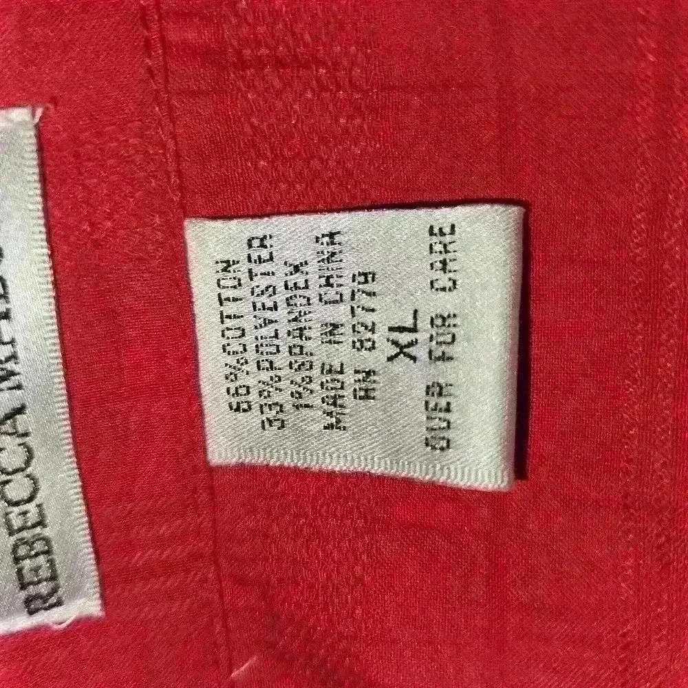 Rebecca Malone Womans 3/4 Sleeve Red Blouse Size Xl - Picture 11 of 11